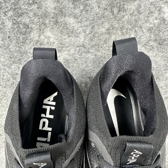 Nike Alpha Menace 4 Elite Football Cleats Mens Sz 7 Black Silver FD7036-002 - Picture 7 of 8